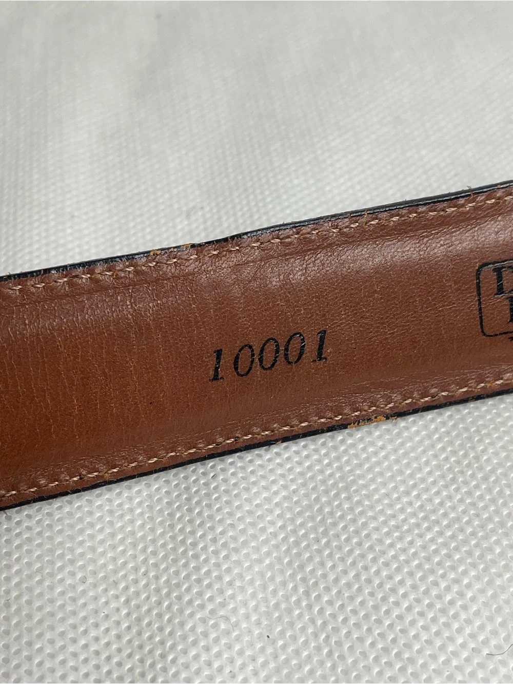 VTG USA Dooney & Bourke Curried Bridle Leather Belt Mens Size 36 Black & Brass